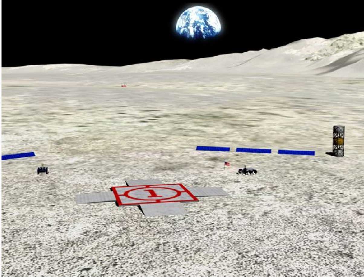 Picture of Landing site for Lunar Lander in the VMS